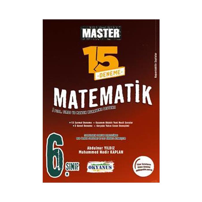 6 Sınıf Master Matematik 15 Deneme Okyanus Yayınları