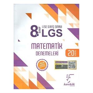 8 Sınıf LGS Matematik 20 Li Deneme Sınavı Karekök Yayınları