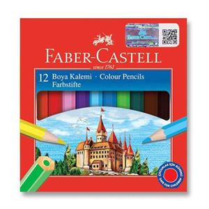 Faber Castell Kuru Boya Yarım Boy 12 Renk Karton Kutu 5171116412