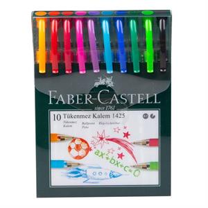 Faber Castell 1425 İğne Uç Tükenmez Kalem 10lu Karışık