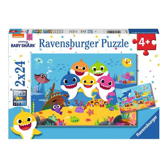 Ravensburger Puzzle 2x24 Parça Baby Shark 051243