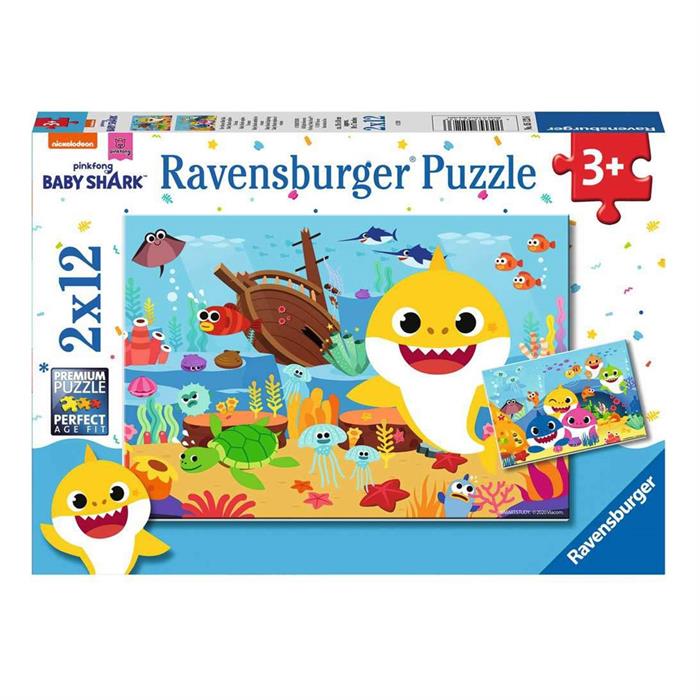 Ravensburger Puzzle 2x12 Parça Baby Shark 051236
