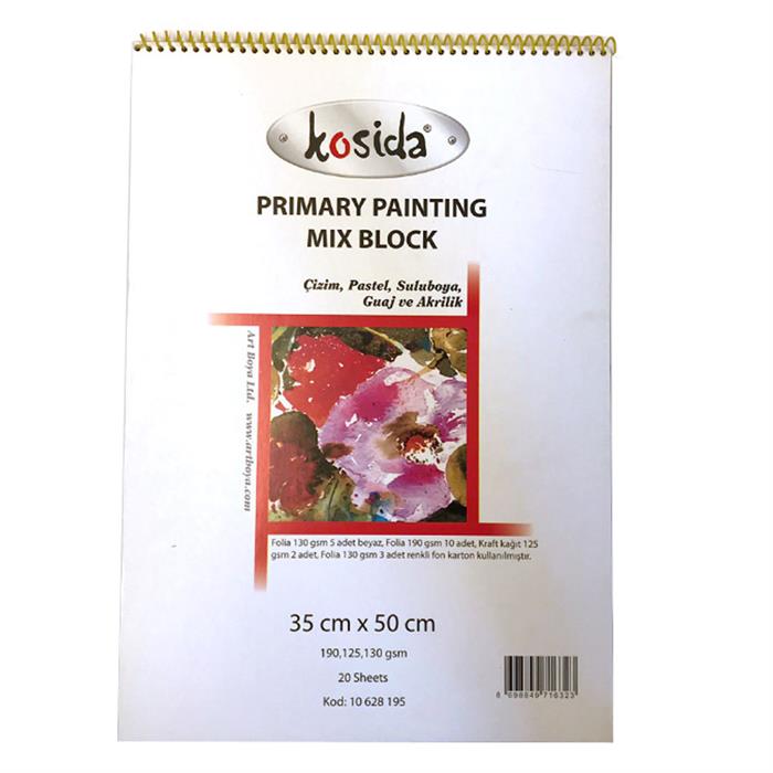 Kosida Primary Painting Mix Blok 35x50 20 Yaprak 10628195