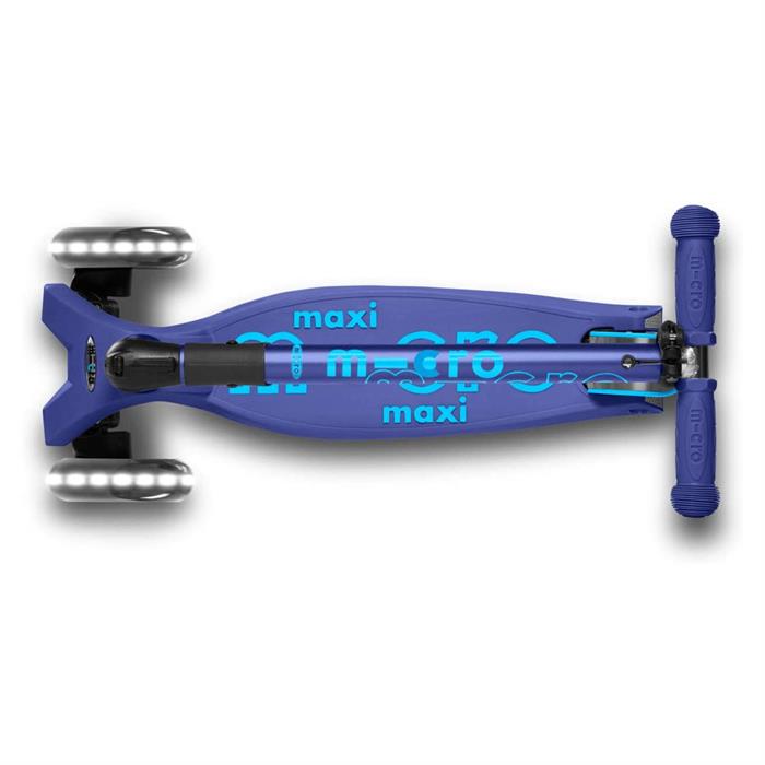 Maxi Micro Scooter Deluxe Foldable Navy LED MMD099