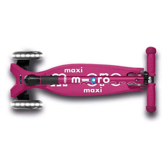 Maxi Micro Scooter Deluxe Foldable Berry Red LED MMD095