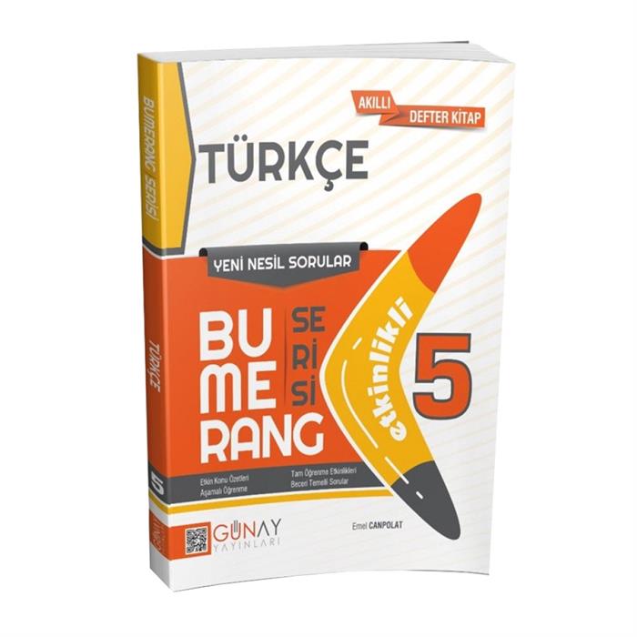 5 Sınıf Bumerang Türkçe Etkinlikli Soru Bankası Günay Yay