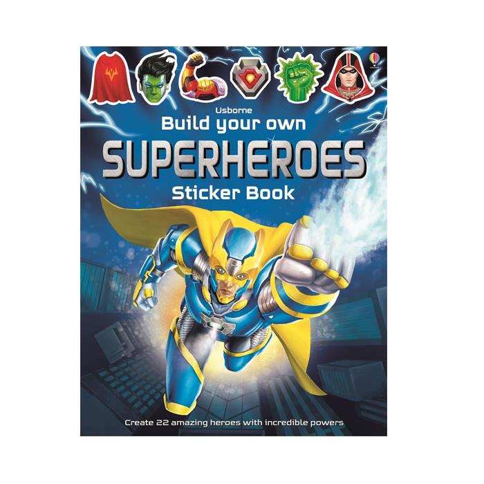 Build Your Own Superheroes Sticker Book Usborne