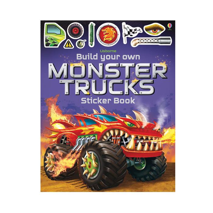 Build Your Own Monster Trucks Sticker Book Usborne