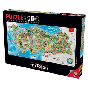 Anatolian Puzzle 1500 Parça Türkiye Haritası 3793