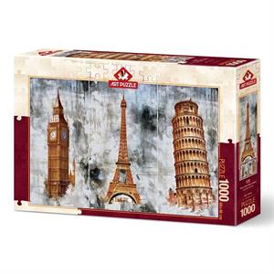 Art Puzzle 1000 Parça Üç Şehir Üç Kule 5199
