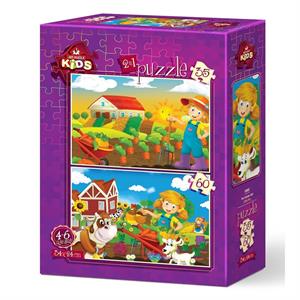 Art Puzzle 35+60 Parça Çiftçi Kız 5582