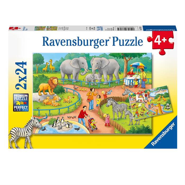 Ravensburger Çocuk Puzzle 2x24 Parça Hayvanat Bahçesi 78134