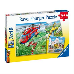 Ravensburger Çocuk Puzzle 3x49 Parça Yangınla Mücadele 50338