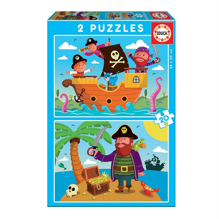 Educa Çocuk Puzzle 2x20 Parça Pirates 17149