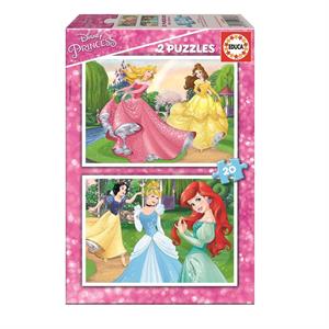 Educa Çocuk Puzzle 2x20 Parça Puzzle Disney Princess 16846