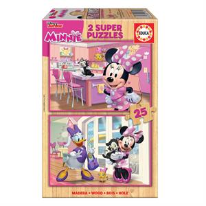 Educa Çocuk Puzzle 2x25 Parça Minnie Happy Helpers 17625