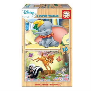 Educa Çocuk Puzzle 2x16 Parça Disney Animals 18079