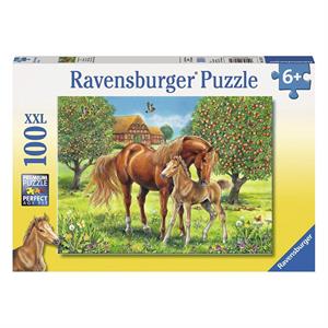 Ravensburger Çocuk Puzzle 100 Parça Çayırda Atlar 105779