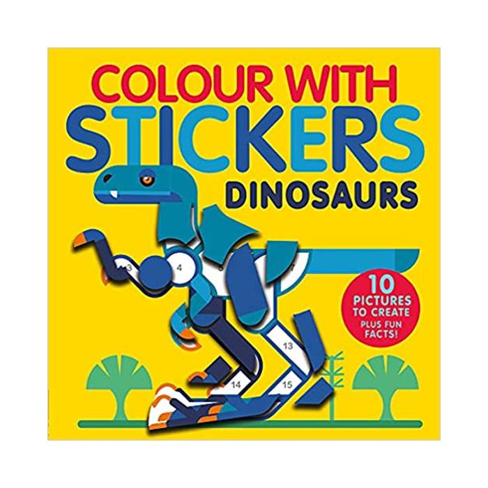 Colour With Stickers : Dinosaurs Little Tiger