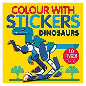 Colour With Stickers : Dinosaurs Little Tiger