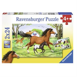 Ravensburger Puzzle 2x24 Parça World Of Horses 088829