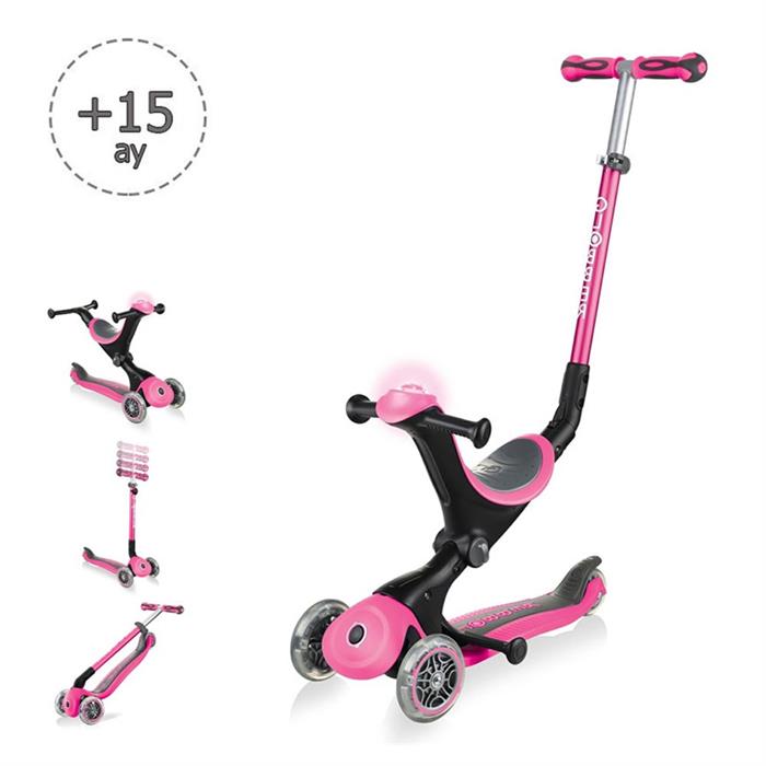 Globber Go Up Deluxe Play Scooter Pembe 648-110