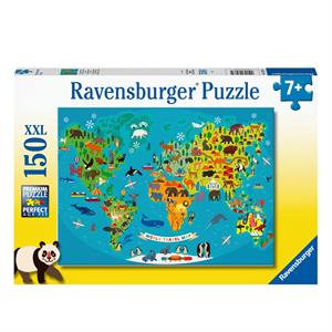 Ravensburger 150 Parça Puzzle Hayvanlı Harita 132874