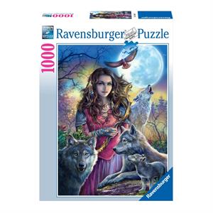 Ravensburger 1000 Parça Puzzle Kurtlarla Kadın 196647