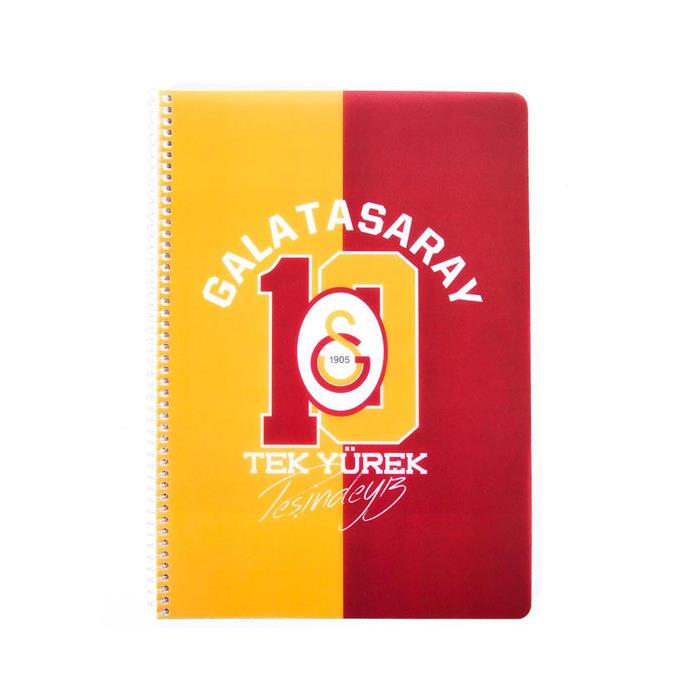 Galatasaray Spiralli PP Kapak A4 80 Yaprak Çizgili Defter 463625