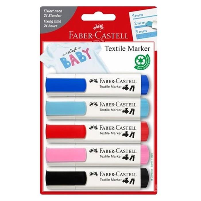 Faber-Castell Tekstil Markörü Pastel Renkler 5Li 5040159530000