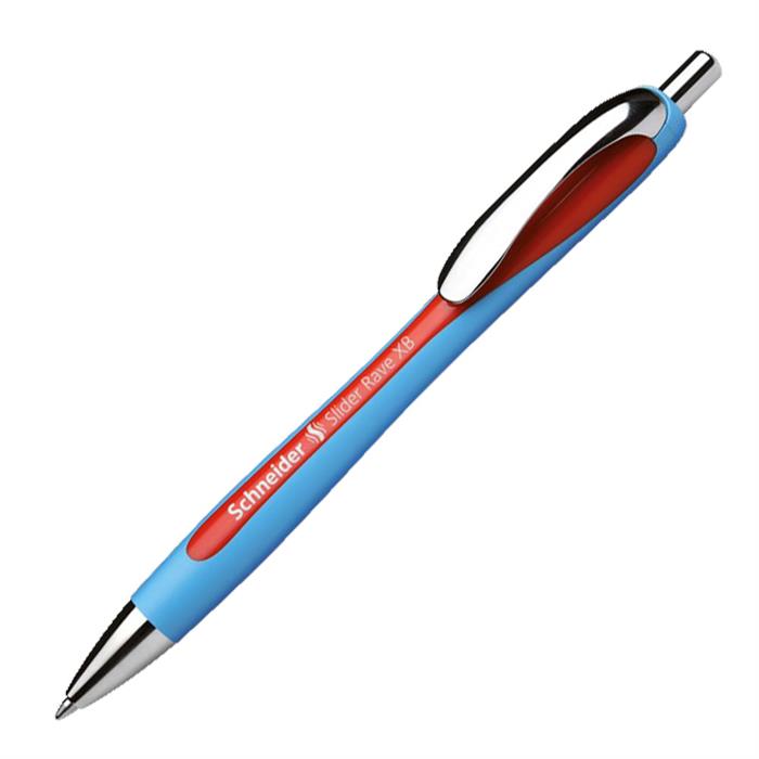 Schneider Pen Slider Rave Basmalı Tükenmez Kalem XB Kırmızı
