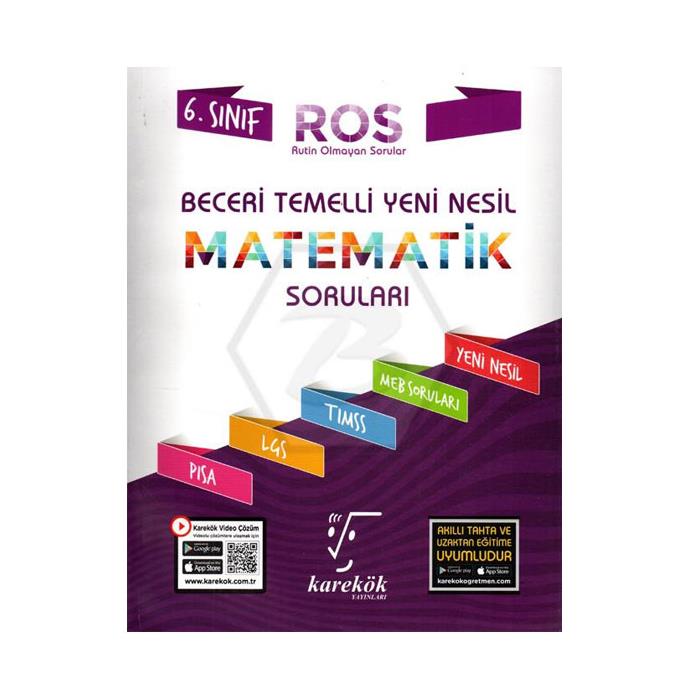6 Sınıf Matematik ROS Beceri Temelli Soru Bankası Karekök Yayınları