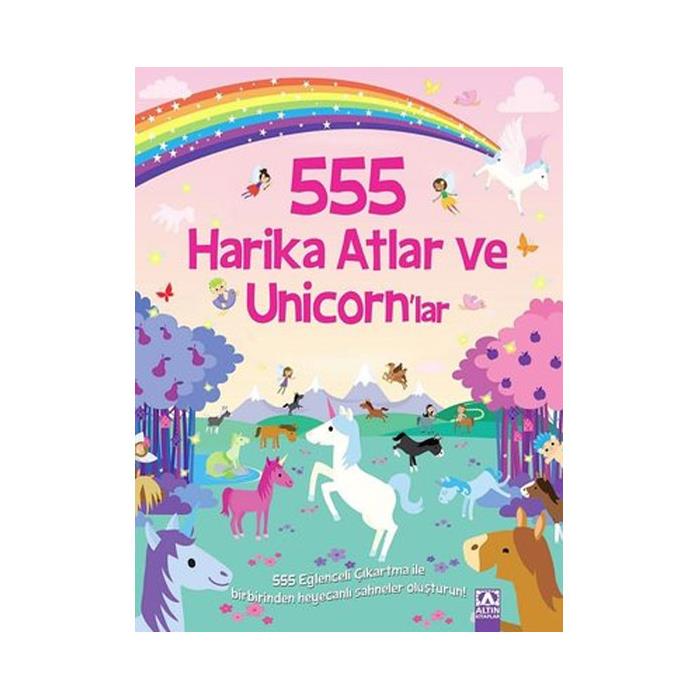 Harika Atlar ve Unicorn lar 555 Eğlenceli Çıkartma Altın Kitaplar
