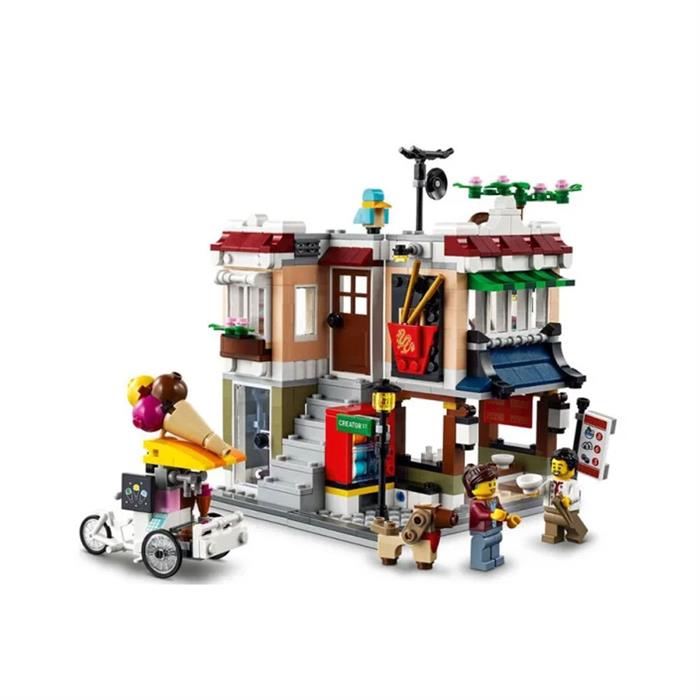 LEGO Creator 3 ü 1 Arada Şehir Merkezi Makarna Dükkanı 31131 