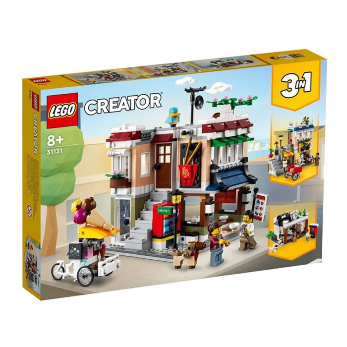 LEGO Creator 3 ü 1 Arada Şehir Merkezi Makarna Dükkanı 31131 