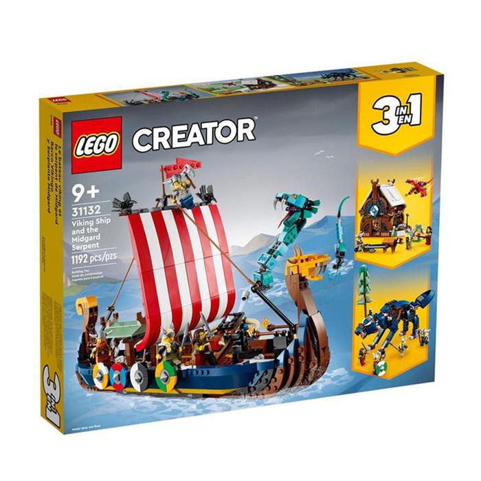 LEGO Creator 3 ü 1 Arada Viking Gemisi ve Midgard Yılanı 31132 