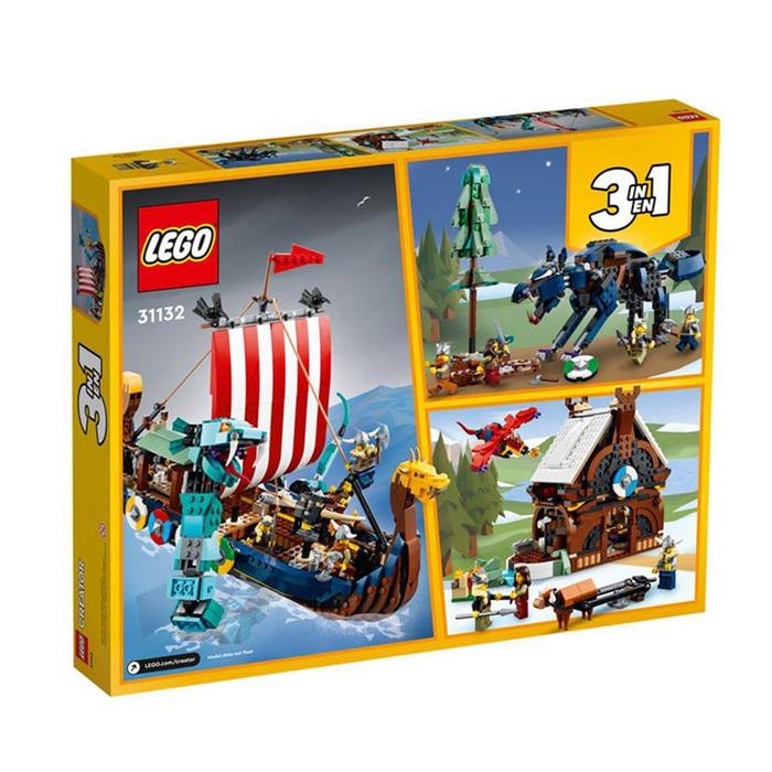 LEGO Creator 3 ü 1 Arada Viking Gemisi ve Midgard Yılanı 31132 