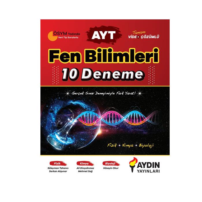 AYT Fen Bilimleri 10 lu Deneme Aydın Yayınları