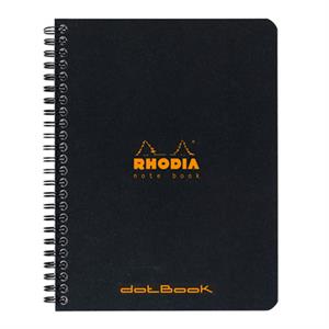Rhodia Basic Yandan Spiralli Defter A5+ Dot 80Yp.SiyahRD193439