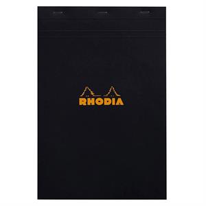 Rhodia Classic Üstten Zımbalı A4+ Kareli Defter Black RA192009