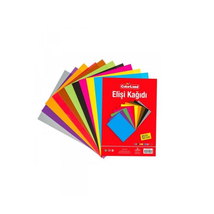 Colorland Elişi Kağıdı A4 10 Renk Poşetli Color-Elk01