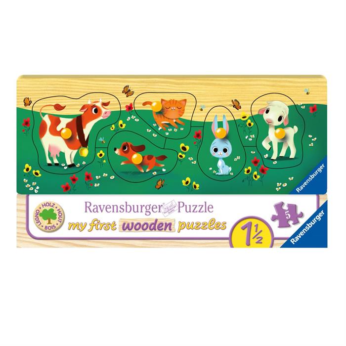 Ravensburger Puzzle 5 Parça Ahşap Çerçeveli Hayvanlar 32358