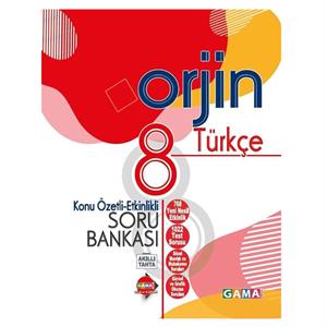 8 Sınıf Türkçe Konu Özetli Etkinlikli Soru Bankası Gama Yayınları