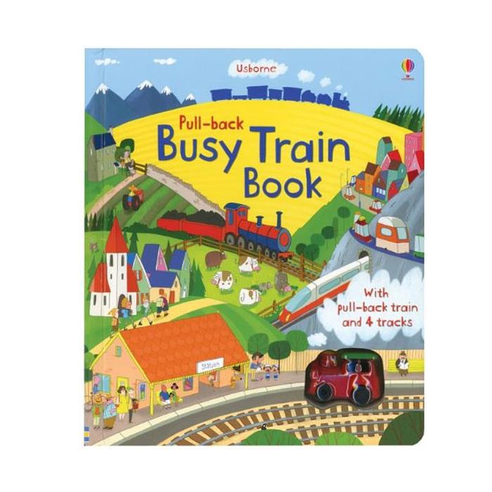 Pull back Busy Train Book Usborne Publishing
