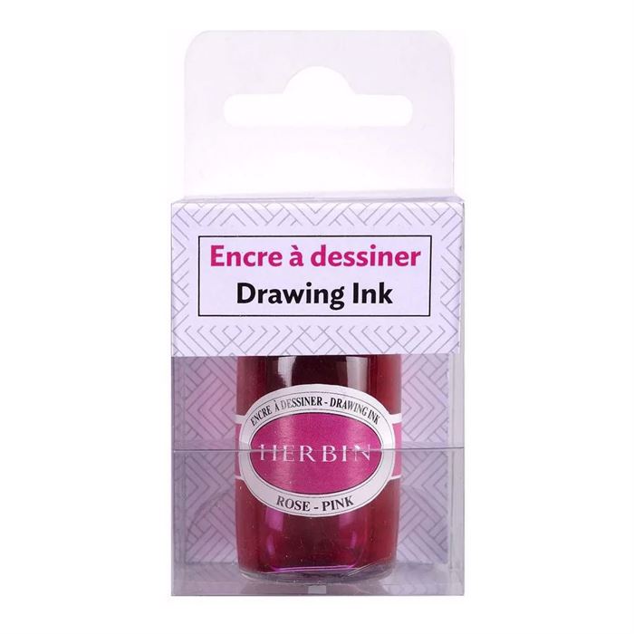 Jherbin Suluboya Çizim Şişe Mürekkep 15 ml Pink 12661T