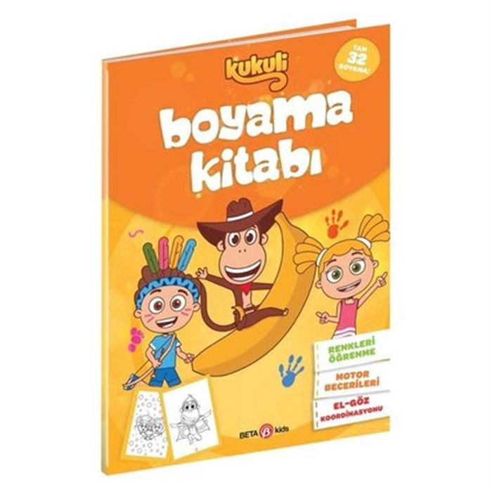 Kukuli Boyama Kitabı Turuncu Kapak Beta Yayınları