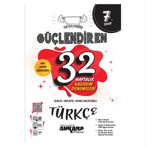 7 Sınıf Güçlendiren 32 Haftalık Türkçe Denemeleri Ankara Yayıncılık
