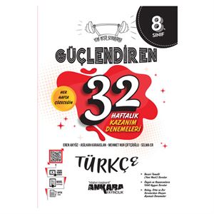 8 Sınıf Güçlendiren 32 Haftalık Türkçe Denemeleri Ankara