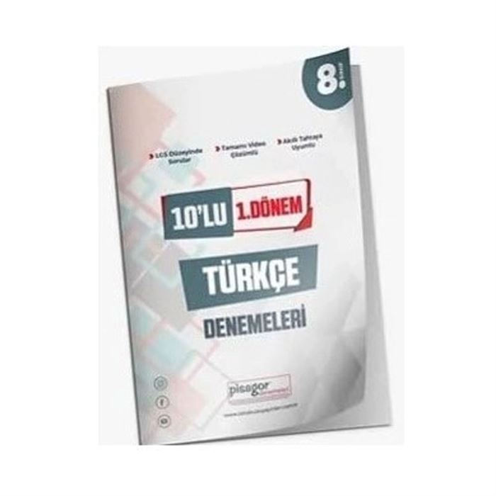 8. Sınıf Pisagor Türkçe 1. Dönem Deneme Zeka Küpü Yayınları