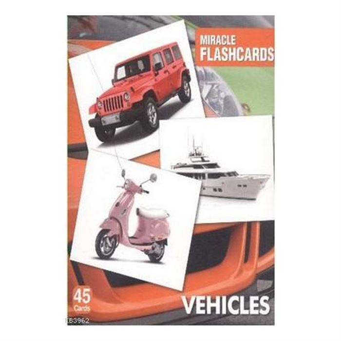 Miracle Flashcards Vehicles Box 45 Cards MK Publications